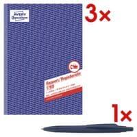 Avery Zweckform 3x Formularbuch Rapport/Regiebericht inkl. Kugelschreiber Reco blau