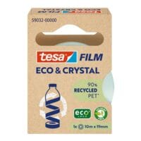 tesa Klebefilm Eco & Crystal, transparent, 1 Stck, 19 mm / 10 m