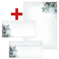 Sigel Weihnachts-Motiv-Papier Eucalyptus magic A4 100 Blatt inkl. 50er-Pack Weihnachts-Umschlge Eucalyptus Magic