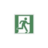 LimarLite Rettungszeichen Notausgang rechts (nur in Verbindung mit Richtungspfeil) [E002] 20 x 20 cm Folie (0,4 mm)