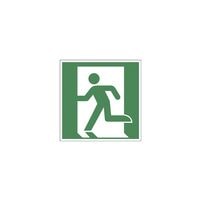 LimarLite Rettungszeichen Notausgang links (nur in Verbindung mit Richtungspfeil) [E002] 20 x 20 cm Folie (0,4 mm)