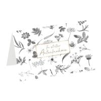 Trauerkarte LUMA KARTENEDITION In stiller Anteilnahme Blumen und Grser, Sonderformat, mit Umschlag, 1 Stck
