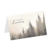 Trauerkarte LUMA KARTENEDITION In liebevoller Erinnerung Tannenwald, Sonderformat, mit Umschlag, 1 Stck