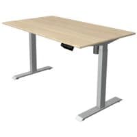 Kerkmann Schreibtisch hhenverstellbar (elektrisch) Move 1 140 cm, T-Fu silberfarben