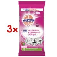 Sagrotan 3x Allzweckreinigungstcher Granatapfel & Limette 60 Stck