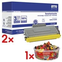 OTTO Office 2x Druckkassette ersetzt Brother TN-3280 inkl. Fruchtgummi Color-Rado Party Box 750 g