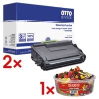 OTTO Office 2x Toner ersetzt Brother TN-3480 inkl. Fruchtgummi Color-Rado Party Box 750 g