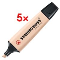 5x STABILO Textmarker BOSS® Original, nachfllbar, Keilspitze