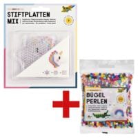 folia Stiftplatten-Set Basic klein inkl. 2000er-Pack Bgelperlen 22 Farben