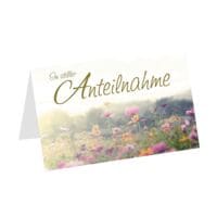 Trauerkarte LUMA KARTENEDITION In stiller Anteilnahme Blumenwiese, Sonderformat, mit Umschlag, 1 Stck