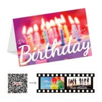 Geburtstagskarte LUMA KARTENEDITION Happy Birthday mit Film, Sonderformat, mit Umschlag, 1 Stck