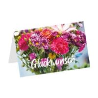 Glckwunschkarte LUMA KARTENEDITION Glckwunsch Blumenstrau, Sonderformat, mit Umschlag, 1 Stck
