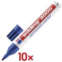 10x edding Permanent-Marker 3000 - Rundspitze, Strichstrke 1,5  - 3,0 mm (XB)
