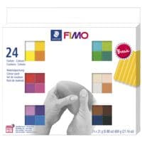 FIMO 24er-Pack Modelliermasse Fimo soft - Materialpackung Basic Colours