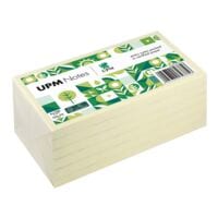 6x UPM Haftnotizen 5655-01PG-6 pergaminverpackt 12,5 x 7,5 cm, 600 Blatt gesamt, gelb