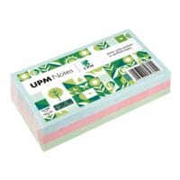 3x UPM Haftnotizen 5655-20PG-3 pergaminverpackt 12,5 x 7,5 cm, 300 Blatt gesamt, Pastellfarben