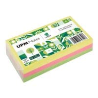 3x UPM Haftnotizen 5855-21PG-3 pergaminverpackt 12,5 x 7,5 cm, 300 Blatt gesamt, Farbmix
