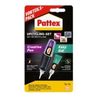 Pattex Sekundenkleber Upcycling-Set Creative Pen inkl. Power Easy Gel, 2x 3 g