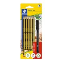 Bleistift-Set STAEDTLER Noris 120 HB (12 Stck), HB, ohne Radiergummi inkl. gratis Permanentmarker Lumocolor F schwarz