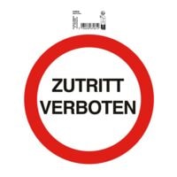 EXACOMPTA Verbotsschild Zutritt verboten 20 cm