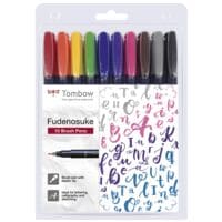 Tombow 10er-Pack Brush-Pens Fudenosuke