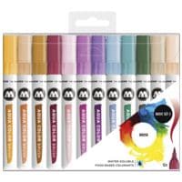 MOLOTOW 12er-Pack Brush-Pens Aqua Color Basic Set 2 farbsortiert