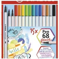 Stabilo 15er-Pack Faserschreiber Pen 68 brush