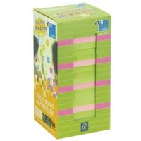 inFO Haftnotiz-Set Brilliant Vorteilspack 7,5 x 7,5 cm, 1600 Blatt gesamt, grn & rosa