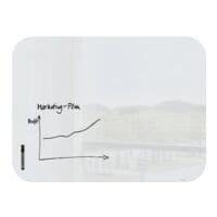 Sigel Glas-Whiteboard mit abgerundeten Ecken Artverum, 120 x 90 cm