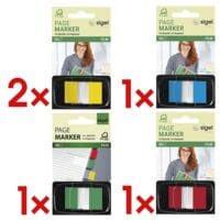 SIGEL Haftmarker-Set Z-Marker 4 Farben 43 x 25 mm, Kunststoff