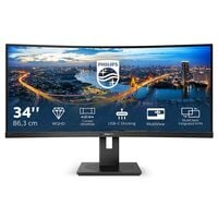 Philips 346B1C VA Monitor, 86,36 cm (34''), 21:9, WQHD, DisplayPort, HDMI, USB Typ C, Audio Jack, Ethernet (LAN), 4x USB, USB Typ B