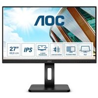 AOC 27P2Q IPS Monitor, 68,6 cm (27''), 16:9, Full HD, HDMI, DisplayPort, VGA, DVI, Audio Jack, Audio In, 4x USB