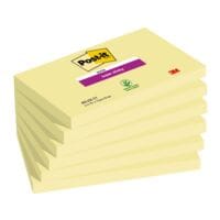 Post-it Super Sticky Haftnotizblock Super Sticky Notes 12,7 x 7,6 cm, 540 Blatt gesamt, gelb 655-6SSCY-EU