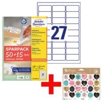 Avery Zweckform 1755er-Pack Universal Klebeetiketten L4737REV-65 inkl. Design-Sticker ZDesign