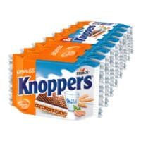 Knoppers 8er-Pack Waffelschnitte Knoppers Erdnuss 200g