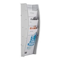 Styro Wand-Prospekthalter styrodisplay DIN A4 grau