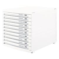 HAN Schubladenbox CONTUR wei mit 10 Schubladen DIN B4