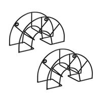 relaxdays 2er-Pack Wand-Schlauchhalter Stahl schwarz