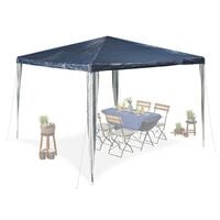 relaxdays Pavillion 3x3 m dunkelblau wei