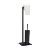 relaxdays 2-in-1 WC-Garnitur mit Brstenhalter rund