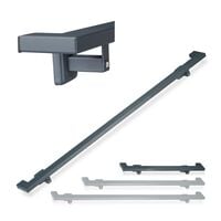 relaxdays Handlauf eckig anthrazit 100 cm