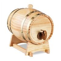 relaxdays Schnapsfass aus Kiefernholz 2,2 l