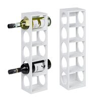 relaxdays Weinregal 5 Flaschen wei 2er-Set