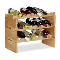 relaxdays Weinregal 18 Flaschen stapelbar