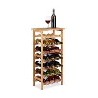 relaxdays Weinregal 28 Flaschen Bambus