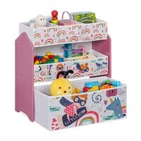 relaxdays Kinderregal mit 6 Boxen