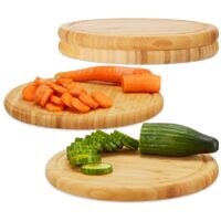 relaxdays Frhstcksbretter 25 cm 4er-Set