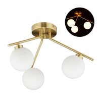 relaxdays Decken-/Wandleuchte mit 3 Kugeln GLOBI
