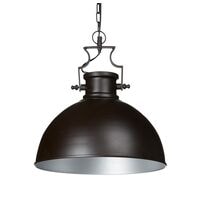 relaxdays Decken-/Wandleuchte Industrie dunkelbraun matt
