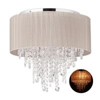 relaxdays Deckenlampe Organza Kristall  39,5 cm